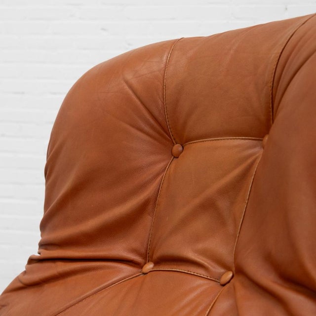 Corolla Lounge Chair in Cognac Leather by I.P.E., 1970s For Sale - Image 16 of 18