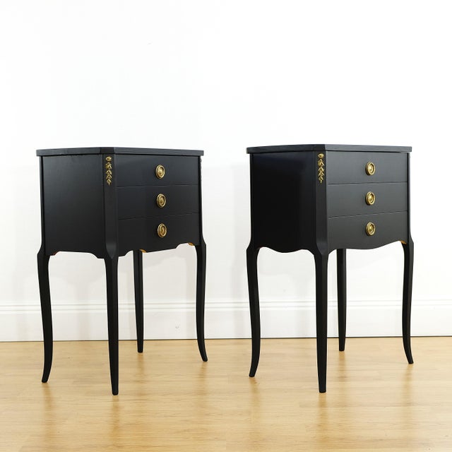 Vintage Gustavian Nightstands, 1950s, Set of 2 For Sale - Image 6 of 8