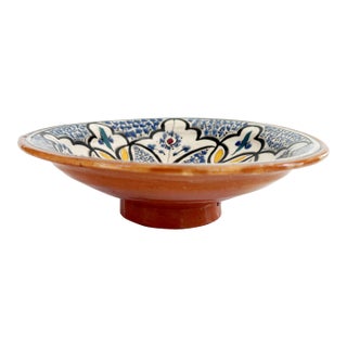 Antique 20th Century Hand Crafted Moroccan Bowl 7 3/4" Diameter X 2 1/4" T For Sale