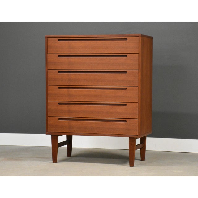 Torring Mobelfabrik 1960s Danish Modern Teak Tall Dresser by Torring Mobelfabrik For Sale - Image 4 of 11