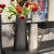 Gray Graphite Chiseled Metal Vase For Sale - Image 8 of 8