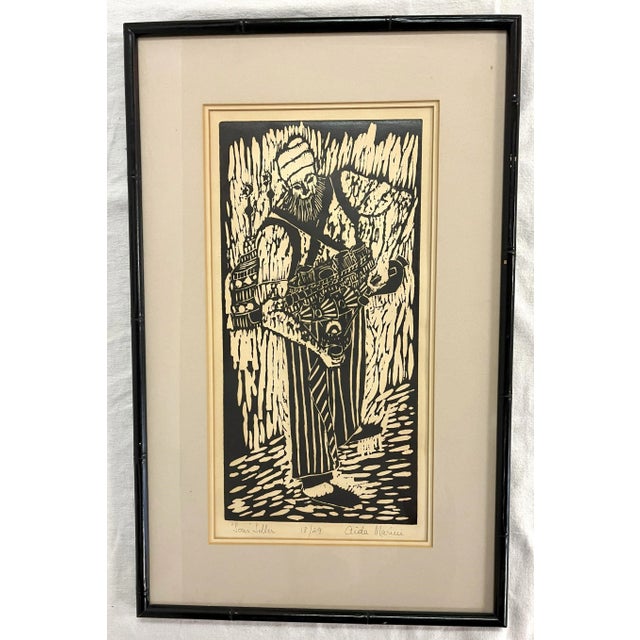 Mid Century Signed and Numbered 18/29 Woodblock Print