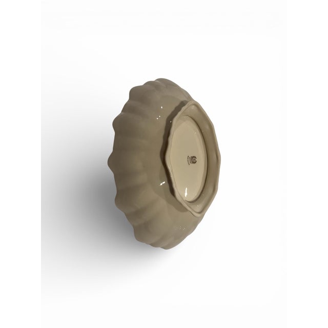 Lenox 1970s Lenox Symphony 24k Gold Trim Oval Scallop Footed Serving Bowl For Sale - Image 4 of 6