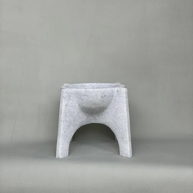 Hand carved marble vessel by tom von kaenel dimensions: d 23 x w 24 x h 19 cm materials: marble this piece is attributed...