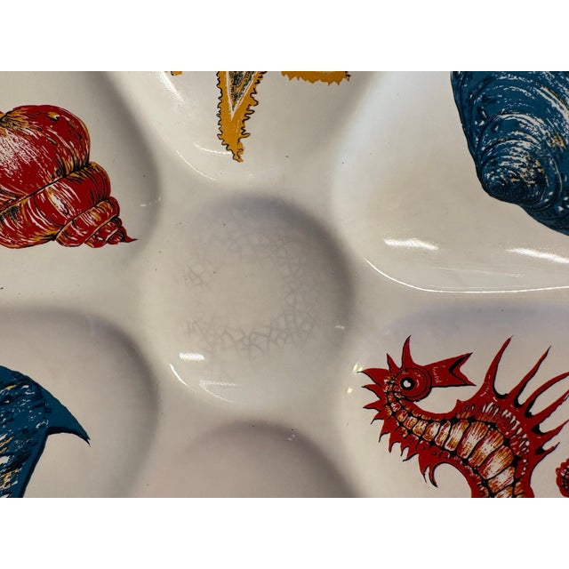 1960s Oyster Plates Villeroy & Boch Faience - Set of 10 For Sale In Houston - Image 6 of 12