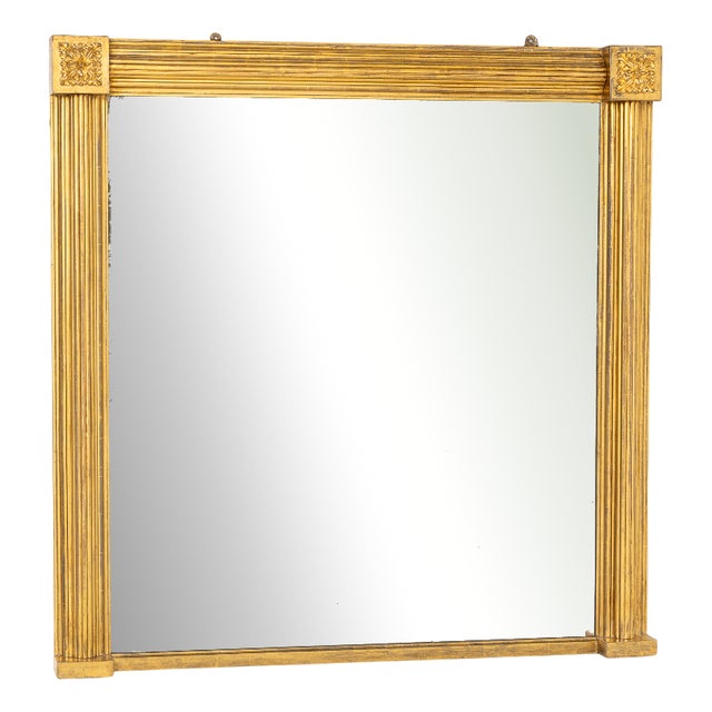 Large Antique English Regency Giltwood Mirror For Sale