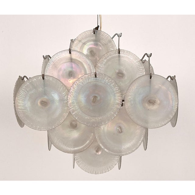 Italian Murano Glass and Nickel Chandelier by Carlo Nason for Mazzega, 1970s For Sale - Image 17 of 17