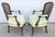 Late 20th Century Pair of Vintage French Louis XV Style Carved Wood & Cane Fauteuil Armchairs For Sale - Image 5 of 7