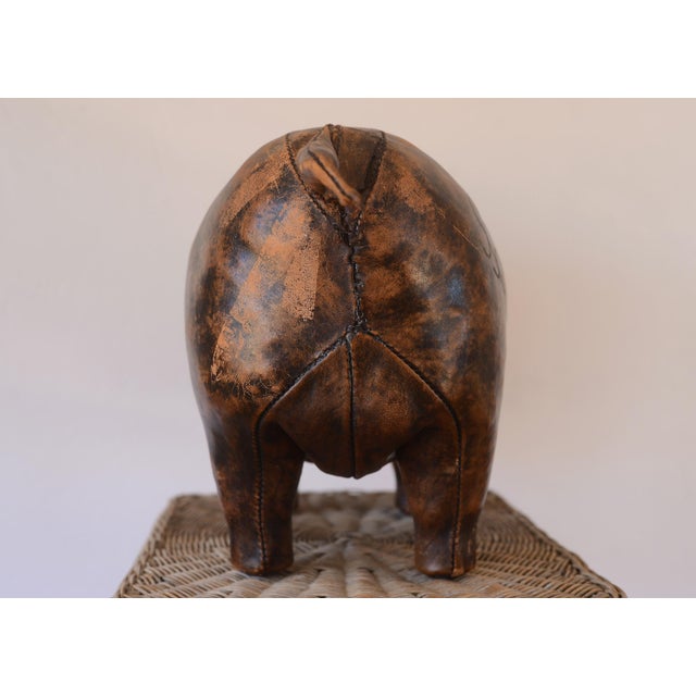 Vintage 1960s Dmitri Omersa Leather Hippo For Sale - Image 16 of 16