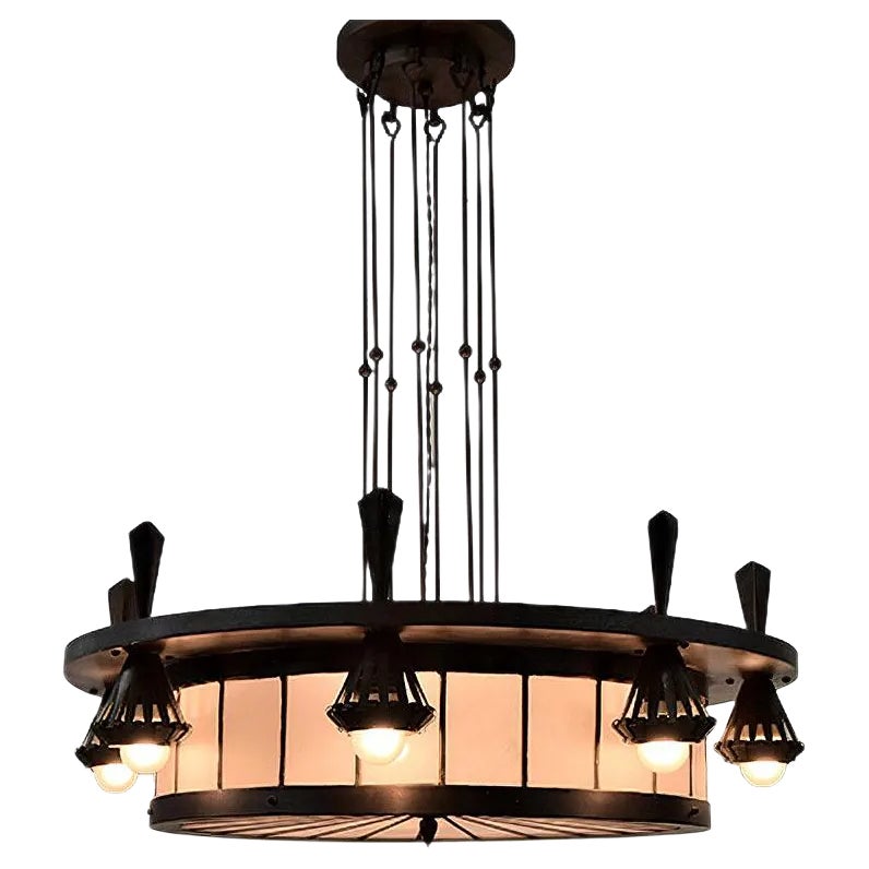 Art Deco Chandelier from Winkelman and Van de Bijl, 1925