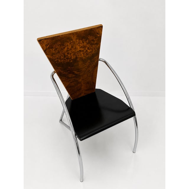 Postmodern Sculptural Dining Chairs by Klaus Wettergren for Q-Production, Denmark, 1980s, Set of 4 For Sale - Image 3 of 15
