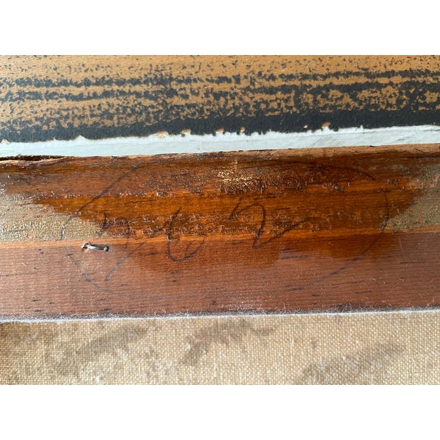 Paint Large Antique 19th Century Oil, Painting Landscape For Sale - Image 7 of 8