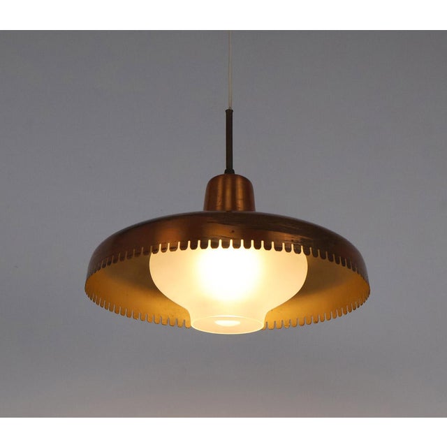 1950s Vintage Copper and Glass Pendant Lamp by Jørn Utzon, 1940s For Sale - Image 5 of 13