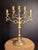 Late 19th Century Antique Polish Brass 5 Light Sabbath Candelabra 19th C Judaica Menorah Candle For Sale - Image 5 of 18