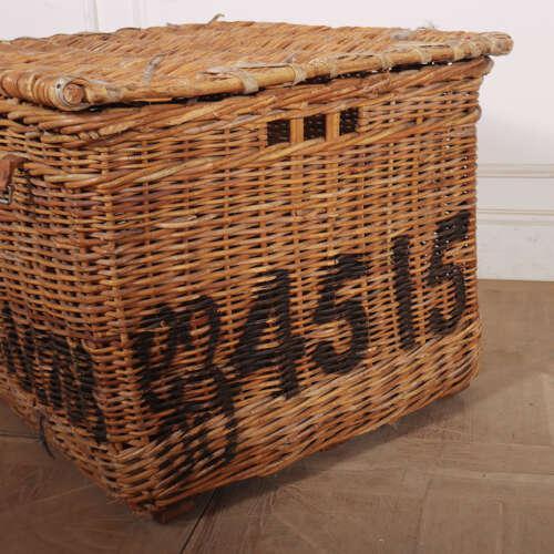 Wood English Wicker Log Basket, 1890s For Sale - Image 7 of 10