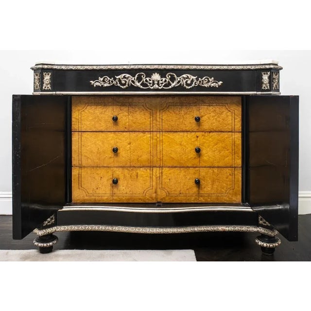 Black Napoleon III Ebonized Meuble d'Appui Cabinet For Sale - Image 8 of 9