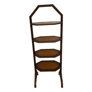 1930s Mahogany and Maple Four Tier Tea Caddy/Curio Stand For Sale