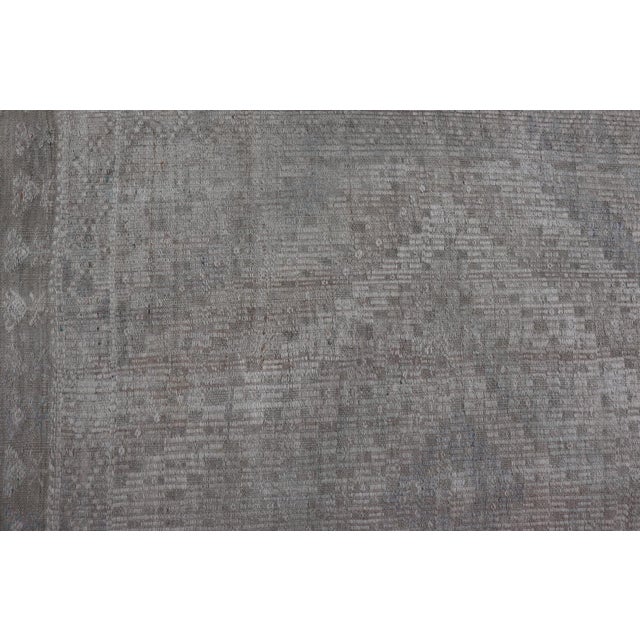 Vintage Hand Woven Turkish Embroidered Rug With Geometric Diamond Design For Sale - Image 9 of 12