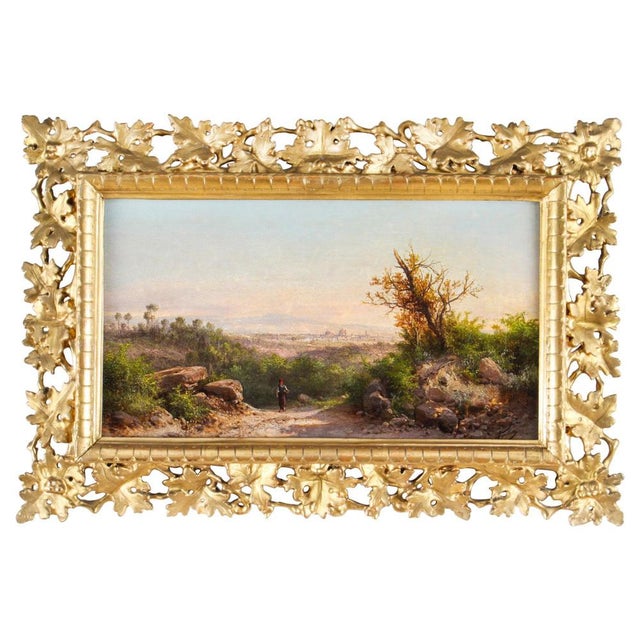 Guido Agostini, Italian Landscape, 19th-Century, Oil on Canvas, Framed For Sale - Image 11 of 11