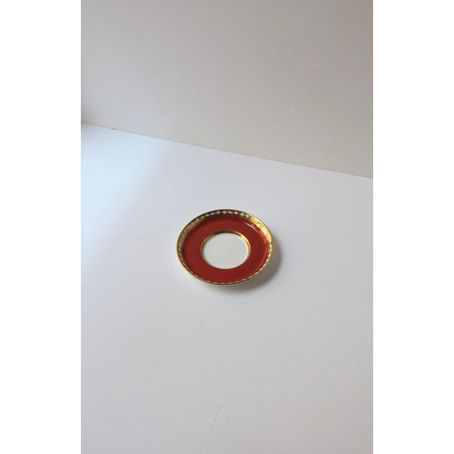 Orange Tiffany & Co Porcelain Jewelry Dish, Midcentury Modern, Circa Mid 20th Century For Sale - Image 8 of 9