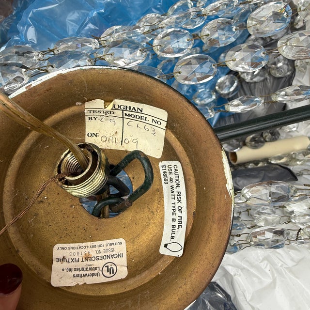 Vaughan Vaughan Tole and Crystal Chandelier —Two Available For Sale - Image 4 of 11