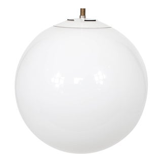 Mid Century Glass Globe Pendant Light For Sale