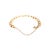 A Mid-century 14k gold chain bracelet. The links are oval-shaped, and 1/2 have a textured finish. The bracelet is sizable....