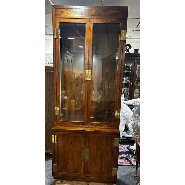 Campaign Henredon Scene One Campaign Curio Cabinet For Sale - Image 3 of 10