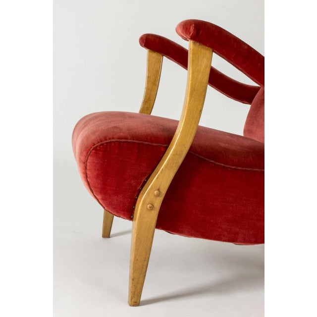 Brown Swedish Modern Easy Chair, 1930s For Sale - Image 8 of 9