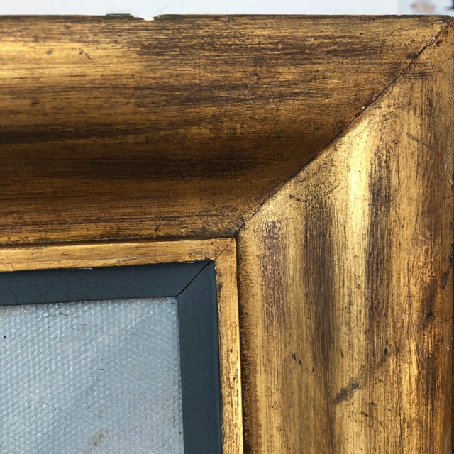 Light Gray Vintage 1958 Portuguese Portrait Original Oil Painting of a Woman For Sale - Image 8 of 12