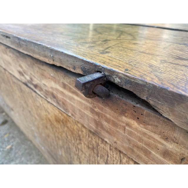 Antique Oak Trunk, 19th Century For Sale - Image 16 of 18
