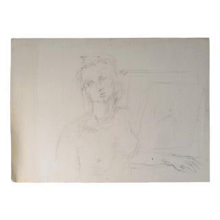 Unknown, Depicting a Nude Young Woman, 20th Century, Drawing on Paper For Sale