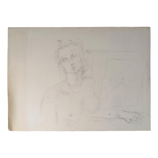 Unknown, Depicting a Nude Young Woman, 20th Century, Drawing on Paper For Sale