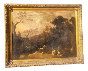 Animated Landscape, 17th Century, Oil on Canvas, Framed