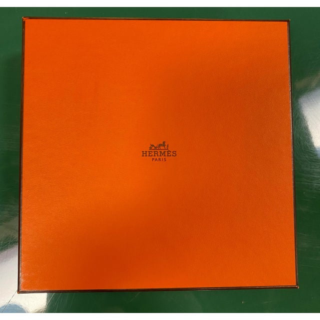 Ceramic 1980s Vintage Hermes Blue Porcelain Fan Ashtray For Sale - Image 7 of 8