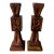 Vintage Carved Wooden Candleholders- a Pair For Sale