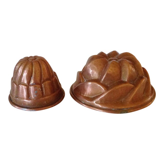 Hammered Copper English Pudding Molds A Pair Chairish