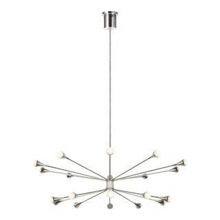 Visual Comfort Modern Lody 20-Light Chandelier LED Polished Nickel For Sale