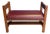 2005 L. & j.g. Stickley Cherry Wood "Gus" Limited Run Collector Bench - Capri Henna Leather For Sale
