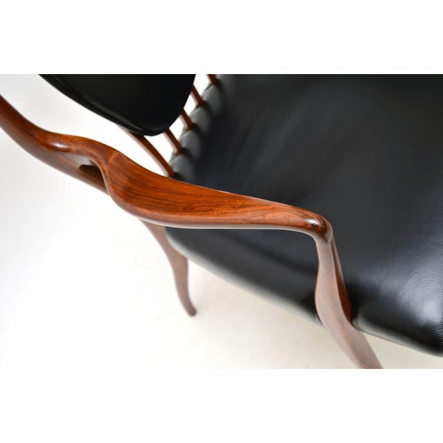 Wood Vintage Carver Armchairs attributed to Andrew Milne, 1950s, Set of 2 For Sale - Image 7 of 11