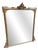 Large Antique English Carved Wood and Gesso Gilt Overmantle Mirror, 1800s For Sale