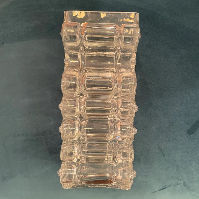 Mid-Century Modern Mid - Century Modern Silhouette Textured Glass Vase For Sale - Image 3 of 13