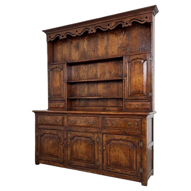 Antique English Traditional Oak Dresser, 1900s For Sale - Image 3 of 13