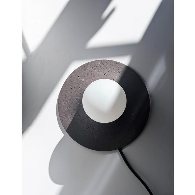 Basalte Natural Lava Stone Wall Lamp by Clemence Birot For Sale - Image 11 of 18