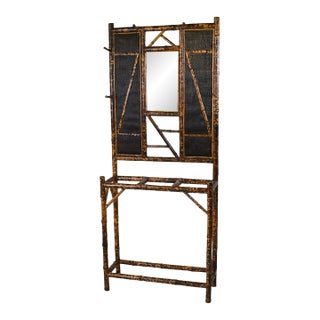1970s British Colonial Bamboo Hall Tree For Sale