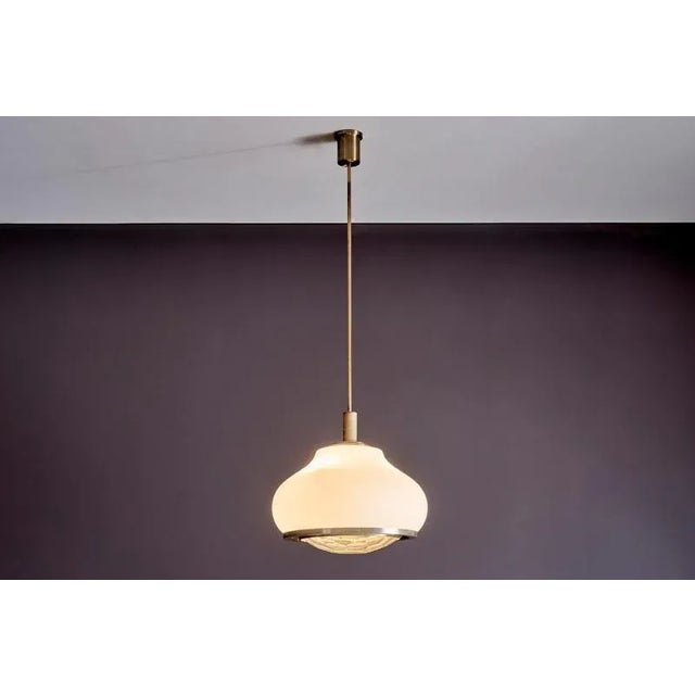 Pia Guidetti Crippa Opaque Glass Pendant by Pia Guidetti Crippa for Lumi Milano, 1960s For Sale - Image 4 of 14