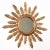 Mid-Century French Modern Gilded Wood Sunburst Wall Mirror, 1950s For Sale - Image 3 of 13