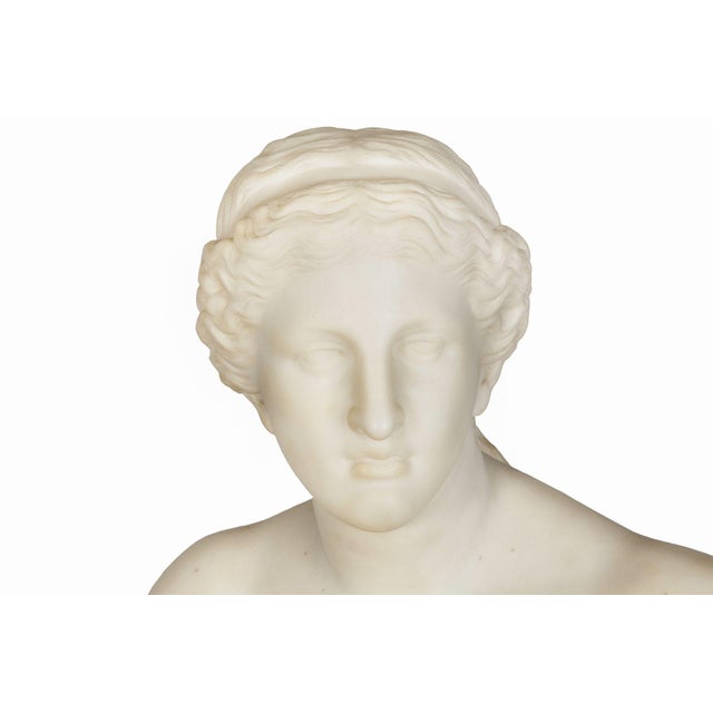 Cream Grand Tour Marble Sculpture Statue Bust of Venus De Milo After the Antique For Sale - Image 8 of 15