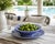 Ceramic Vintage Moroccan Safi Hand-Painted Periwinkle Blue Ceramic Presentation Set – 16.5" Platter & Footed Bowl For Sale - Image 7 of 12