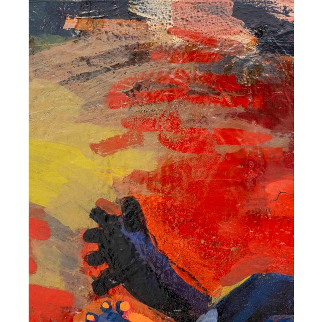 Red Erika Ranee Cosby "Not Their Time" Acrylic, 2014 For Sale - Image 8 of 13